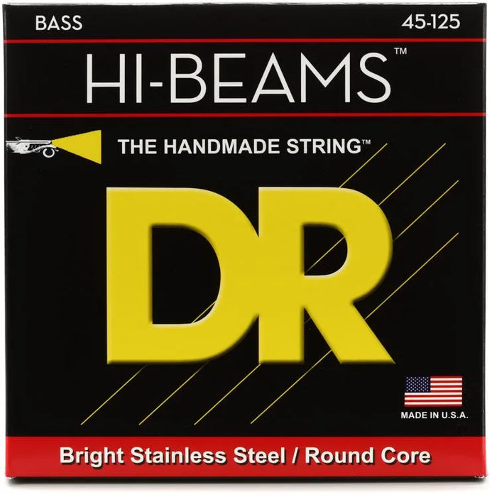 DR Strings MR5-45 Hi-Beam Stainless Steel Bass Guitar Strings - Medium .045-.125, 5-String