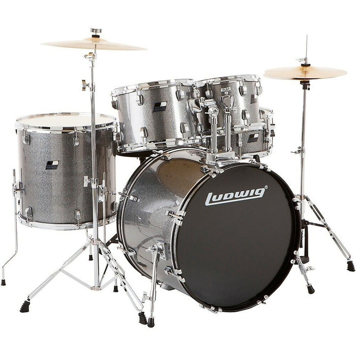 Ludwig BackBeat 5-Piece Drum Set: Complete with Hardware and Cymbals for Exceptional Performance