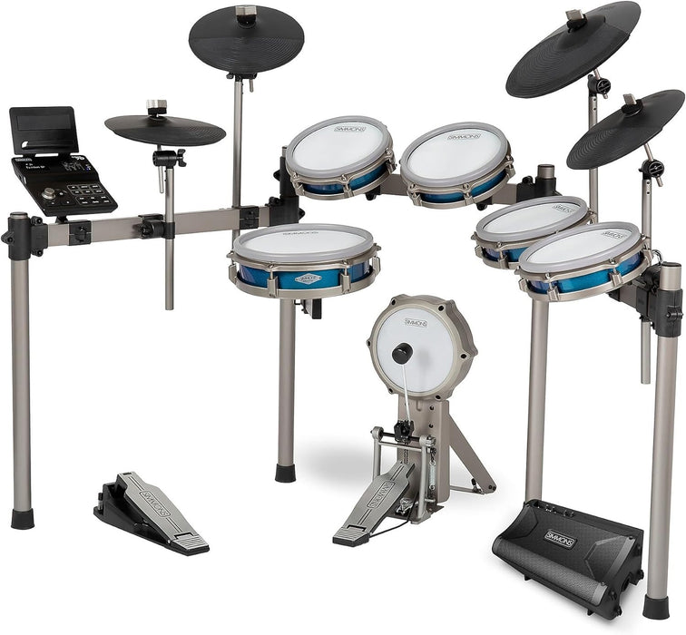 Best Seller: Simmons Titan 70 Electronic Drum Kit: Mesh Pads, Bluetooth, and 12 inch 100W Amp. Best Value for Any Budget!