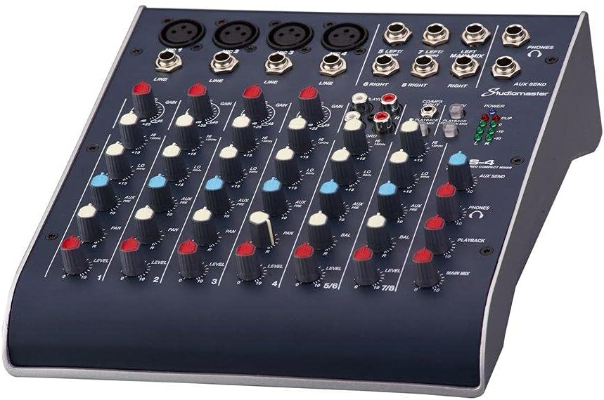 Studiomaster C2S-4 4-Channel USB Analog Compact Mixer