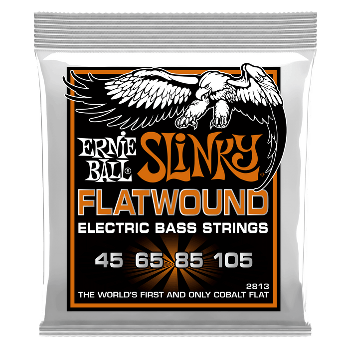 Hybrid Slinky Flatwound Electric Bass Strings – 45-105 Gauge 2 Pack
