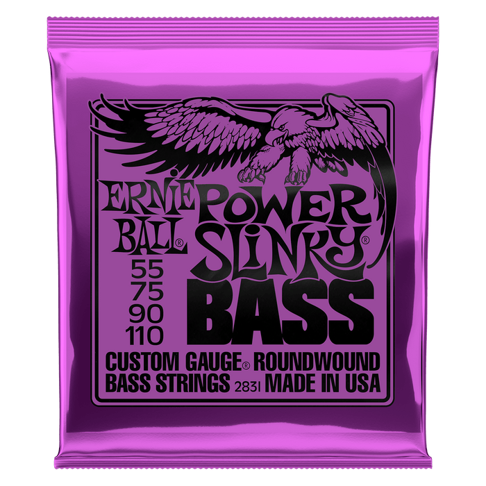 Power Slinky Nickel Wound Electric Bass Strings – 55-110 Gauge 2 Pack