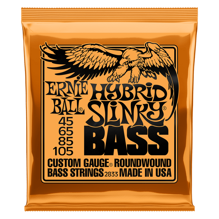 Hybrid Slinky Nickel Wound Electric Bass Strings – 45-105 Gauge 2 Pack