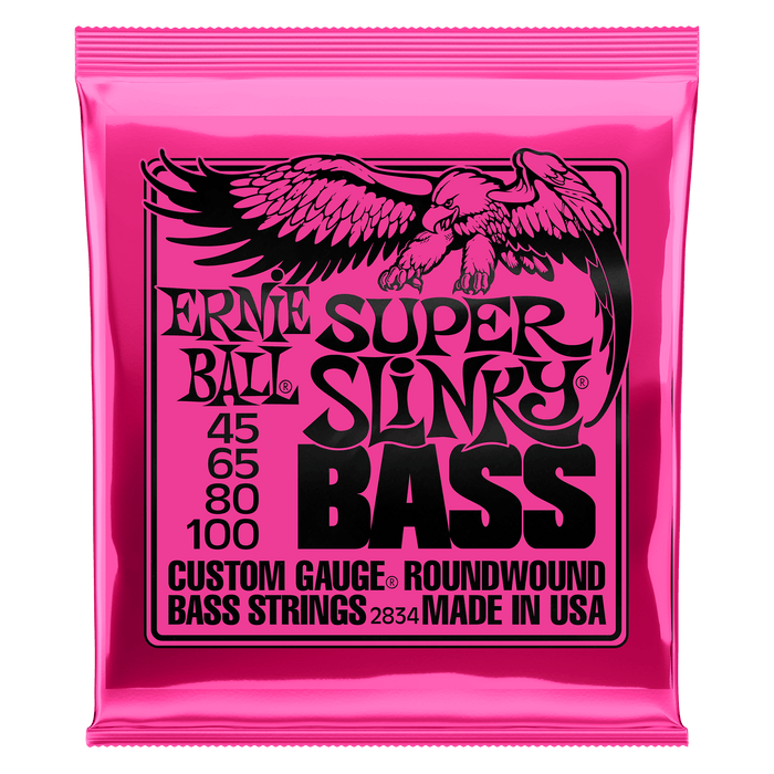 Super Slinky Nickel Wound Electric Bass Strings – 45-100 Gauge 2 Pack