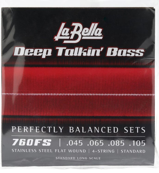 La Bella 760FS Deep Talkin' Bass Flatwound Bass Guitar Strings - .045-.105 Standard