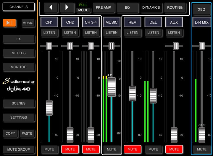 Studiomaster 8 Channel Digital Mixer -DIGILIVE-08C