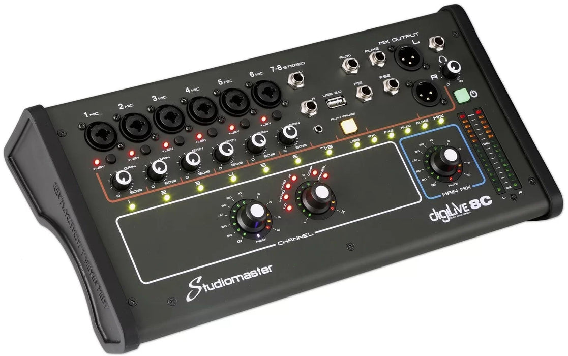 Studiomaster 8 Channel Digital Mixer -DIGILIVE-08C