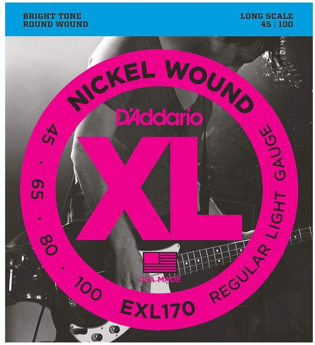 D’addario Long Scale Bass Strings Nickel 2 Pack