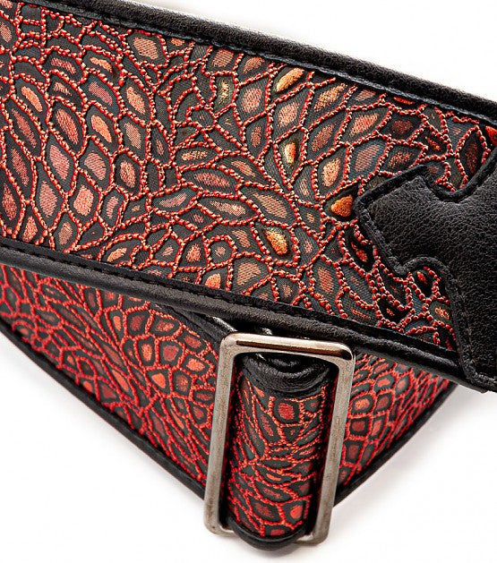 Right On STEADY TALISMAN ALIEN RED Guitar Strap