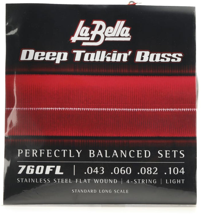 La Bella Electric Bass Guitar - Deep Talkin’ Bass Series.  String Gauges: .043, .060, .082, .105