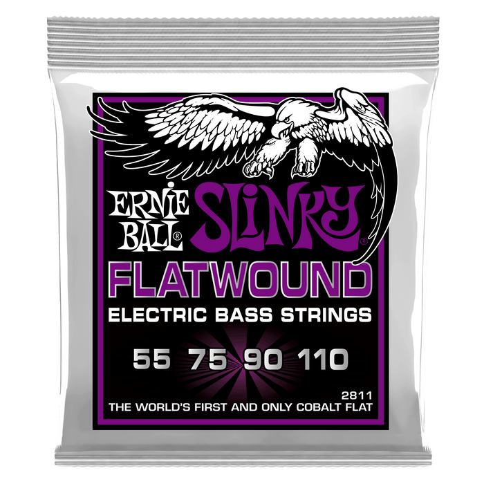 Power Slinky Flatwound Electric Bass Strings – 55-110 Gauge 2 Pack