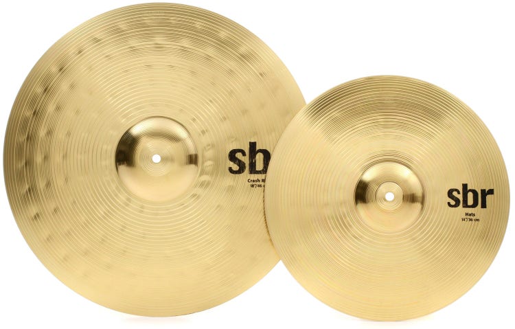 Sabian SBR 2 Pack Includes 14 Inch Hihats and 18 Inch Crash